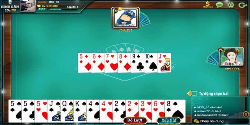 Tiến Lên Miền Nam game bài quốc dân được nhiều người lựa chọn